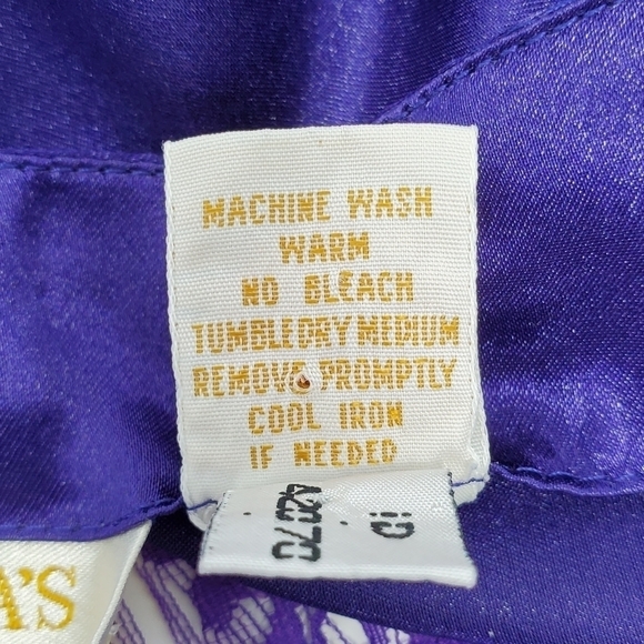 VINTAGE VICTORIA'S SECRET GOLD LABEL PURPLE NEGLIGEE LINGERIE SLEEP WOMEN MEDIUM - Picture 12 of 13